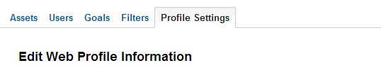 Go to profile settings