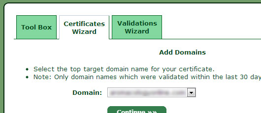 add domain ssl certificate