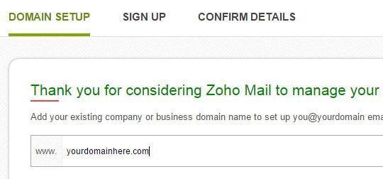 zoho put your domain here